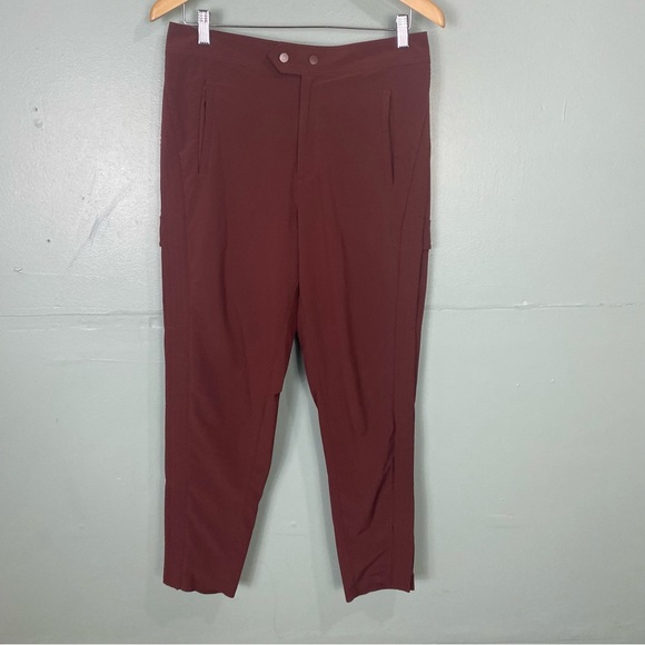 Athleta Uptown Ankle Pant Sz 6 Cognac Red Brown 530632 Cargo - Picture 2 of 7